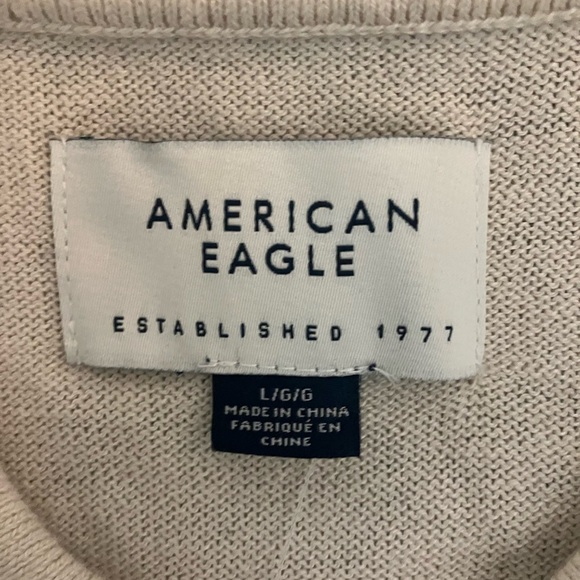 American Eagle Outfitters Cream Cardigan with Black Trim Size Large NWT - Picture 3 of 4